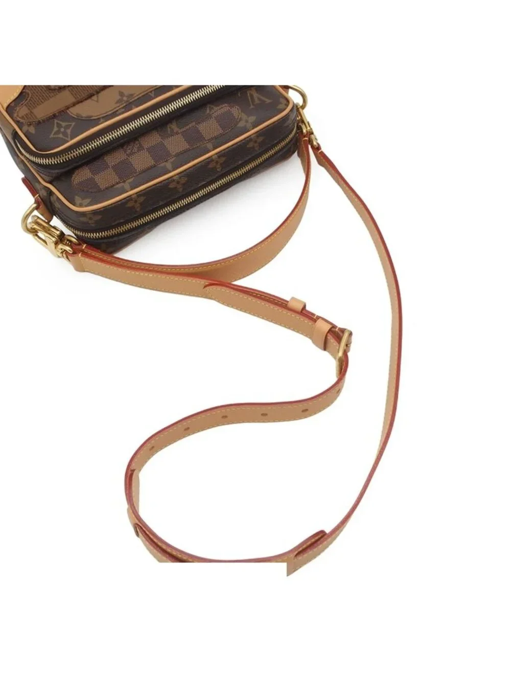 Louis Vuitton Nile Brown Monogram Wide NIGO Collaboration 2-Way Shoulder Bag